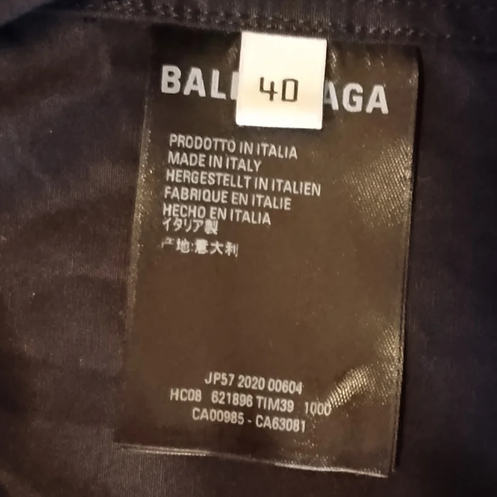 Balenciaga Men's Logo Button Down Long Sleeve OverShirt, Made in Italy, Size 40 - Picture 11 of 12